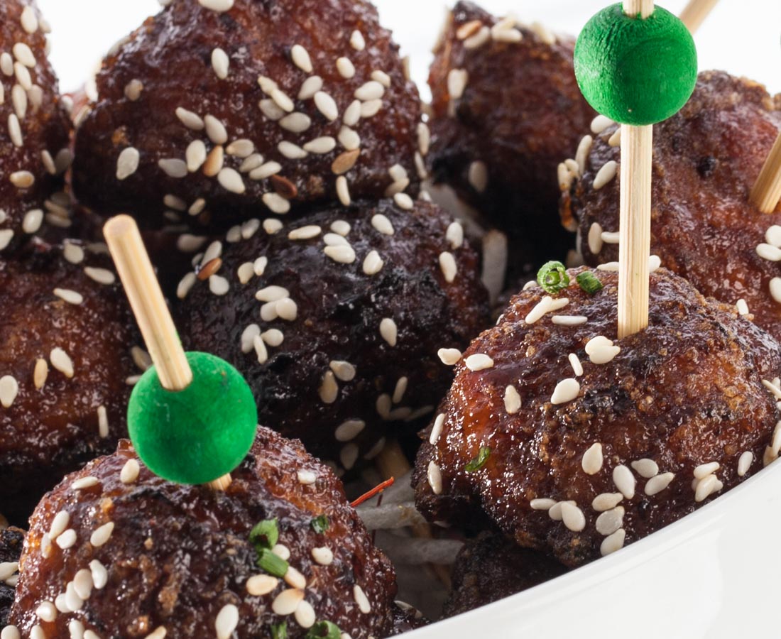 hoisin glazed meatballs