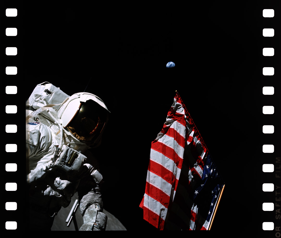 apollo 17 american flag